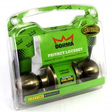 Dorma Privacy Tubular Knob Lockset TA1 Berlin Finishes US5 Standard Satin Brass